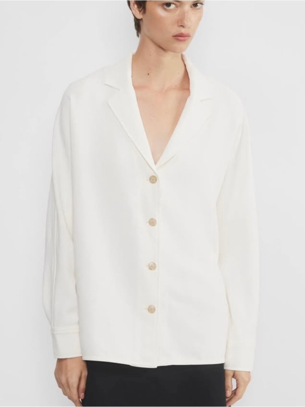 Aritzia Crisp White Relaxed Button-Down Shirt